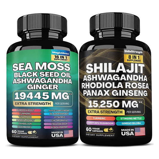 Shilajit Ashwagandha + Sea Moss Capsules